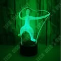 Miniatyrbild 3 av 4: TD® Dekorativ USB Gymnastik 7 färger Fjärrkontroll Optisk illusion Nattljus 3D Visualisering Bordsbordslampor 3D Glow LED La