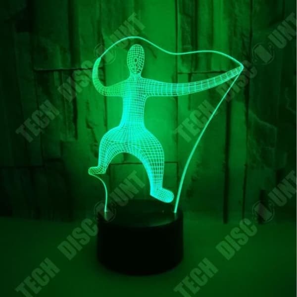TD® Dekorativ USB Gymnastik 7 färger Fjärrkontroll Optisk illusion Nattljus 3D Visualisering Bordsbordslampor 3D Glow LED La