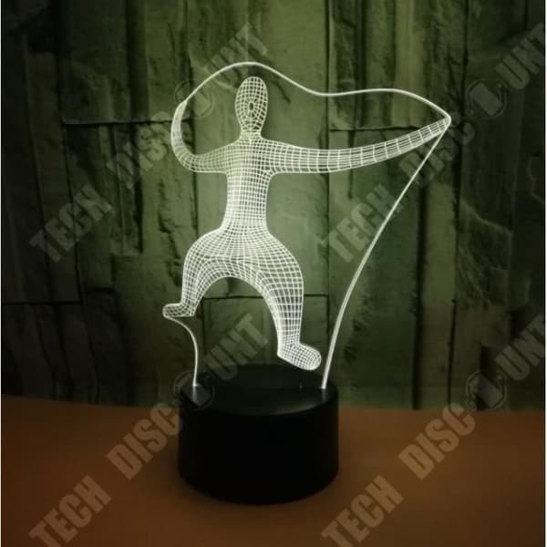 TD® Dekorativ USB Gymnastik 7 färger Fjärrkontroll Optisk illusion Nattljus 3D Visualisering Bordsbordslampor 3D Glow LED La