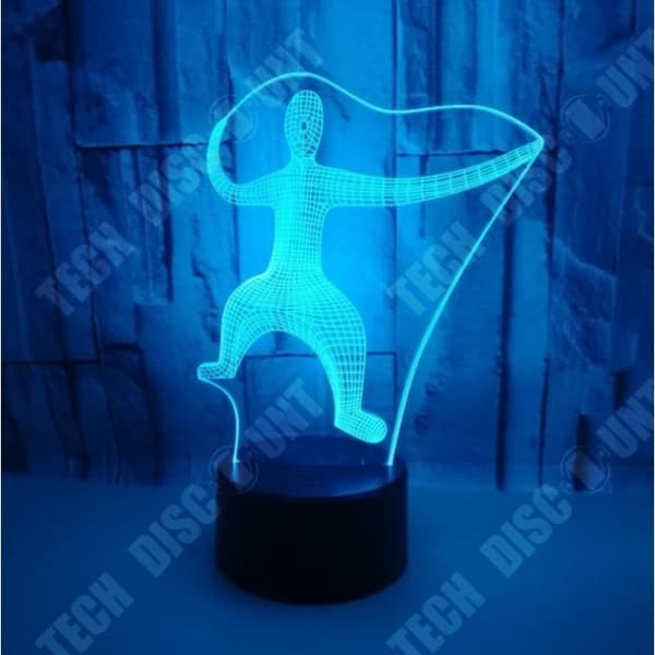 TD® Dekorativ USB Gymnastik 7 färger Fjärrkontroll Optisk illusion Nattljus 3D Visualisering Bordsbordslampor 3D Glow LED La