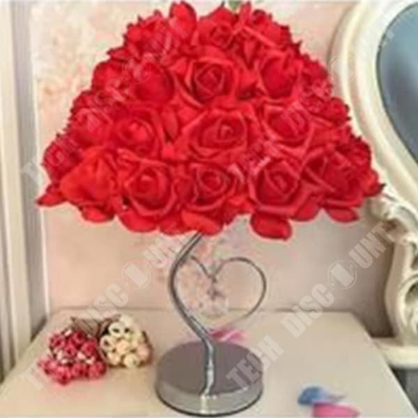 TD® Crystal Bordslampa Röd Rose Blomma Nattljus Sänglampa Heminredningslampor inomhusbelysning