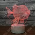 Miniatyrbild 4 av 4: TD® Optisk bordslampa dekorativ touch 7 färger optisk illusion - fiskmodell - lågförbrukning USB-kabel eller 3 batterier
