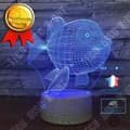 Miniatyrbild 1 av 4: TD® Optisk bordslampa dekorativ touch 7 färger optisk illusion - fiskmodell - lågförbrukning USB-kabel eller 3 batterier