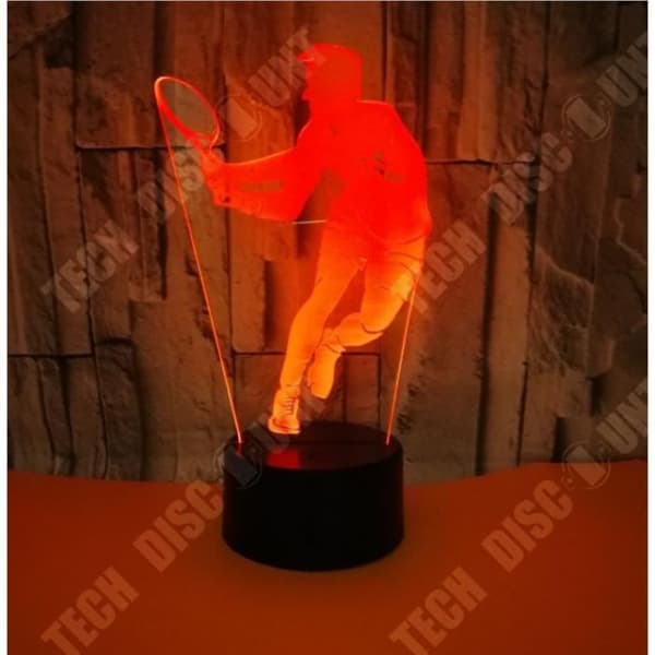 TD® USB 7 färger Fjärrkontroll Optisk illusion 3D Night Light Visualization Array 3D Glow Skrivbordslampor