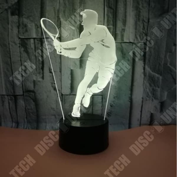 TD® USB 7 färger Fjärrkontroll Optisk illusion 3D Night Light Visualization Array 3D Glow Skrivbordslampor