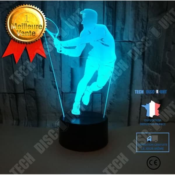 TD® USB 7 färger Fjärrkontroll Optisk illusion 3D Night Light Visualization Array 3D Glow Skrivbordslampor
