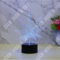 Miniatyrbild 3 av 4: TD® Mixed BORDS LAMP - Remote 3D Night Light 7 Colors LED Vision Night Light Leaves - svart Xiangsh™