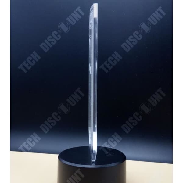 TD® Mixed BORDS LAMP - Remote 3D Night Light 7 Colors LED Vision Night Light Leaves - svart Xiangsh™