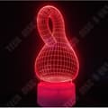 Miniatyrbild 2 av 4: TD® Hem Abstrakt Knot Art Kalebass Touch Nyhet Present 7 färgskiftande Led Nattljus 3D Led Bordslampa De BureTA965527
