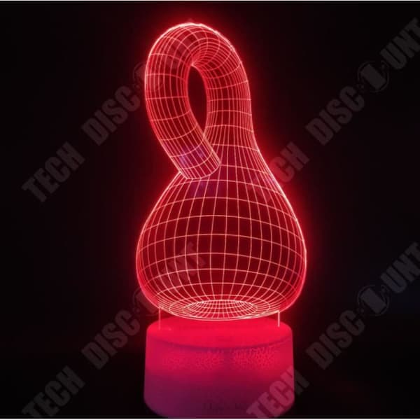 TD® Hem Abstrakt Knot Art Kalebass Touch Nyhet Present 7 färgskiftande Led Nattljus 3D Led Bordslampa De BureTA965527