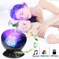 Miniatyrbild 3 av 4: TD® Creative svart LED-projektionslampa innovativ teknik med ljudfjärrkontroll, färgglad sömnhjälp av plast för barn