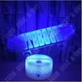 Miniatyrbild 3 av 4: TD® XM548-Dekorativ USB Skateboard 7 färger Fjärrkontroll Optical Illusion 3D Night Light Visualization Bord La