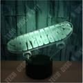 Miniatyrbild 4 av 4: TD® XM548-Dekorativ USB Skateboard 7 färger Fjärrkontroll Optical Illusion 3D Night Light Visualization Bord La
