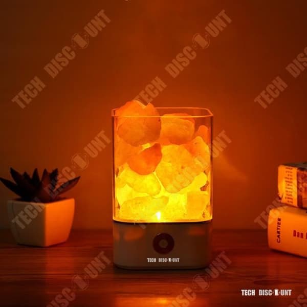 TD® himalaya saltstenslampa kristall touch usb-renare dekoration naturliga LED negativa joner färgglad bärbar bra hälsa