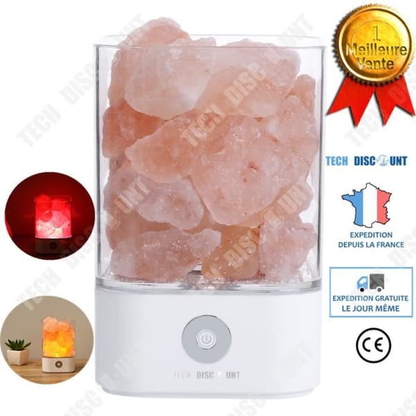 TD® himalaya saltstenslampa kristall touch usb-renare dekoration naturliga LED negativa joner färgglad bärbar bra hälsa