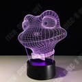 Miniatyrbild 3 av 4: TD® 3D-lampa LED Optisk Nattljus Groda Padda Huvud 7 skiftande färger Dekoration / Sovrum Kontor / ABS Akryl