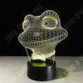 Miniatyrbild 4 av 4: TD® 3D-lampa LED Optisk Nattljus Groda Padda Huvud 7 skiftande färger Dekoration / Sovrum Kontor / ABS Akryl