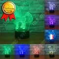Miniatyrbild 1 av 4: TD® sovrumsdekorativ LED 3D Enhörningsformad nattlampa 7 färger Ändra Touch Control Sängbordslampa akryl