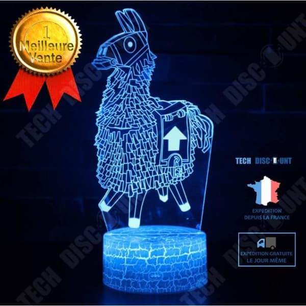 TD® 3D Illusion Light 7 färgskiftande Touch-fjärrkontroll Lämplig för barn