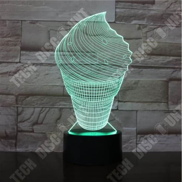 TD® Ny 3D Glass Färgglad Liten Bordslampa Touch Present Qilin Glass Färgglad 3D Nattljus 3D Atmosfär Liten Lam
