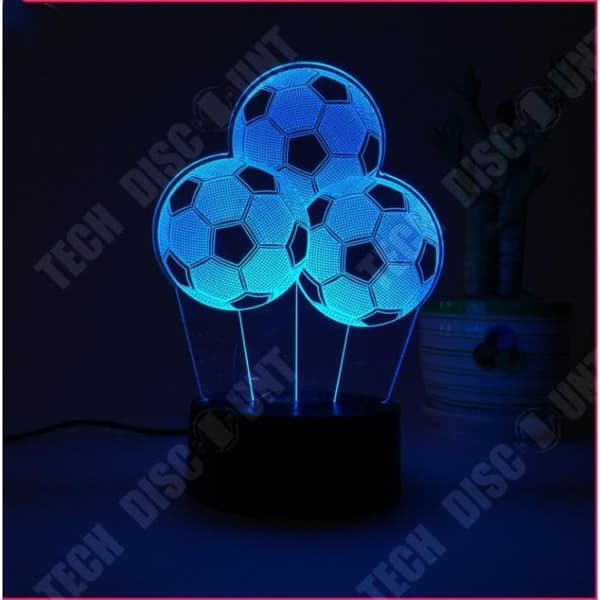 TD® 3D Optical Illusion Lamp Led Nattljus 3D Led Nattballong Fotboll Fotboll Lampada Led 7 Colorful Gradient Touch Crea M