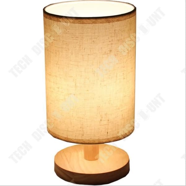 TD® Compact Design Skrivbordslampa Läslampa, träfot LED Nattlampa med USB-laddningsfjärrkontroll