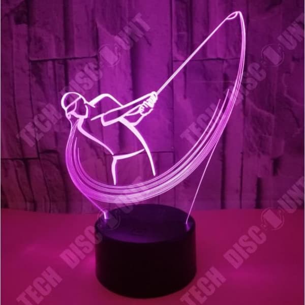 3D nattlampa - NIAZHY - Ny Golf - Touch - Fjärrkontroll - 7 färger