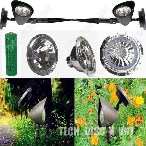 TD® Solar Utomhus Vitt Ljus Trädgård Gräsmatta Ground Spot Light Spot Light Power Energi Belysning Dekoration