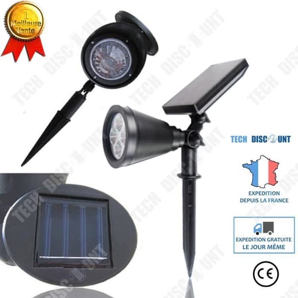 TD® Solar Utomhus Vitt Ljus Trädgård Gräsmatta Ground Spot Light Spot Light Power Energi Belysning Dekoration