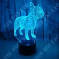 Miniatyrbild 2 av 4: TD® 3D LED-bordslampa fransk bulldogg Söt valp RGB nattlampa USB-bordslampa Home Decro Julklapp