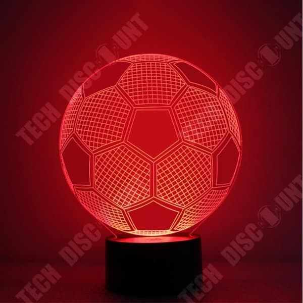 TD® 3D fotbollslampa 3D nattlampa för bordslampa 7 färgbyte