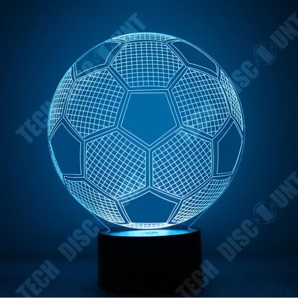 TD® 3D fotbollslampa 3D nattlampa för bordslampa 7 färgbyte