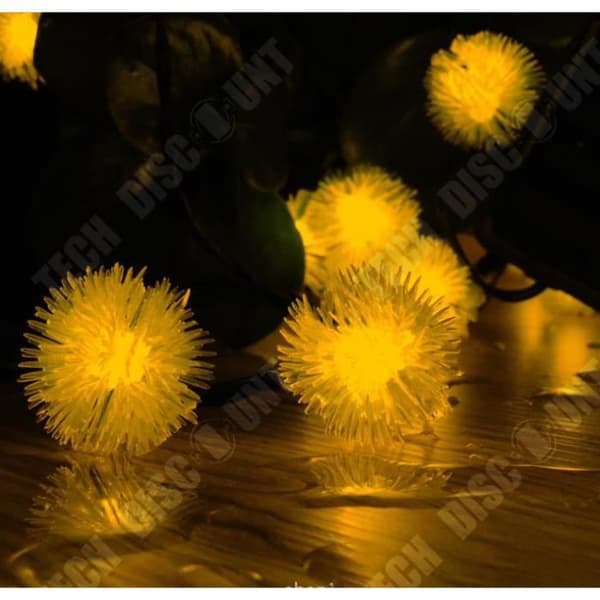 TD® Solar String Lights 20LED Fur Ball Fairy Lights Trädgård Trädgårdsdekoration Trädgårdsdekoration Julbelysning