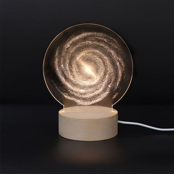 TD® Milky Way Akrylpanellampa LED Earth 3D skrivbordslampa Nattpresentlampa Nattlampa för heminredning