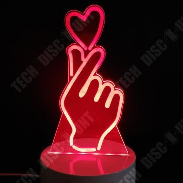 TD® Unique Lighting 3D Nattljus Hemma Sovrum Fjärrkontroll LED Bordslampa Sovrum Nattlampa, Present...
