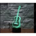 Miniatyrbild 3 av 4: TD® LED-lampa i form av en Guitar 3D Night Light 7 färger - Skrivbordslampa dekoration för sovrum, bord, vardagsrum