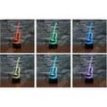 Miniatyrbild 4 av 4: TD® LED-lampa i form av en Guitar 3D Night Light 7 färger - Skrivbordslampa dekoration för sovrum, bord, vardagsrum