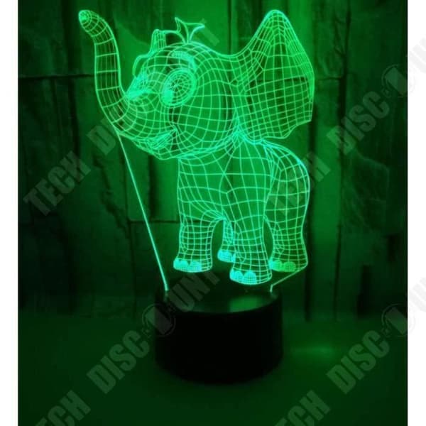 TD® Optisk bordslampa dekorativ touch 7 färger optisk illusion - pandamodell - lågförbrukning USB-kabel eller 3 AAA-batterier