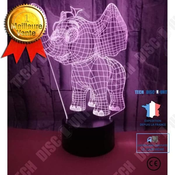 TD® Optisk bordslampa dekorativ touch 7 färger optisk illusion - pandamodell - lågförbrukning USB-kabel eller 3 AAA-batterier