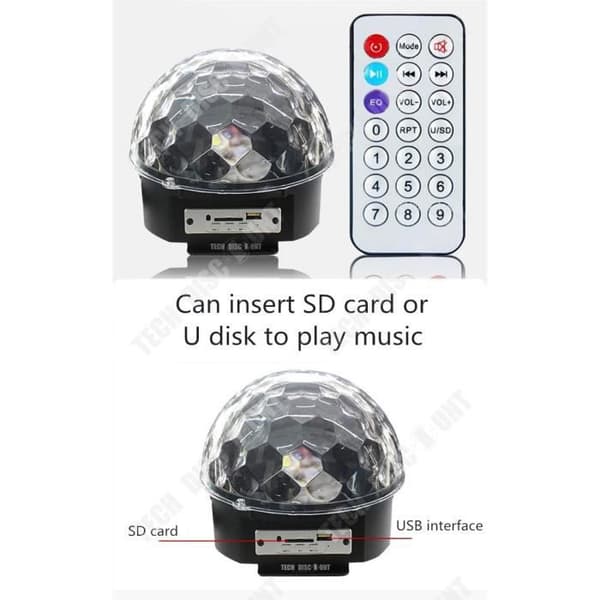 TD® disco lamp högtalare boll usb ljus led disco lampa barn tak högtalare led belysning bluetooth festljus