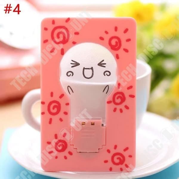TD® Dekorativ bordslampa rosa söt leende ljus Kawaii liten lampa liten ljus design söt ljus leende utseende