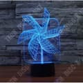 Miniatyrbild 1 av 3: TD® Optisk bordslampa dekorativ touch 7 färger optisk illusion - väderkvarn modell - låg förbrukning USB-kabel eller 3 AAA-batterier