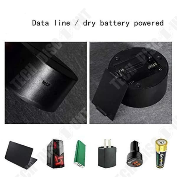 TD® Optisk bordslampa dekorativ taktil 7 färger optisk illusion - kärleksmodell - låg förbrukning USB-kabel 3 AAA-batterier