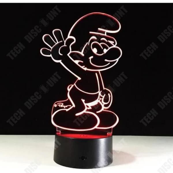 TD® sjufärgsljus 3d nattljus kreativ tecknad söt dröm sänglampa i sovrummet plug-in led sovlampa