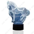 Miniatyrbild 1 av 4: TD® Optisk bordslampa dekorativ taktil 7 färger optisk illusion - hästmodell - låg förbrukning USB-kabel eller 3 AAA-batterier