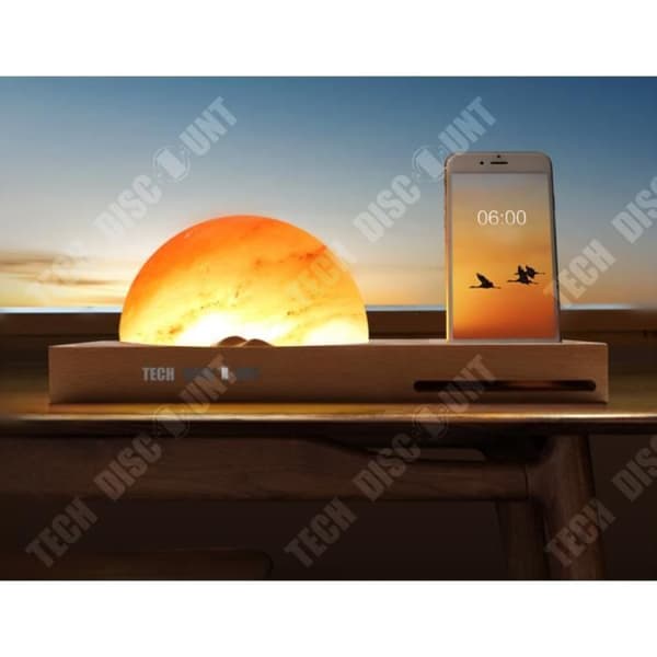 TD® sänglampa trådlös induktionsladdare skrivbord nattlampa läsning iphone samsung barn lysande ljudförstärkare