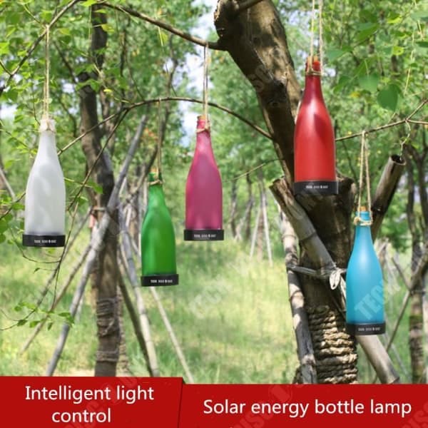 TD® LED-lampa Blå solflaska ljus färgglada utomhus dekorativa kreativa lysande utrymme strömförsörjning energiburk