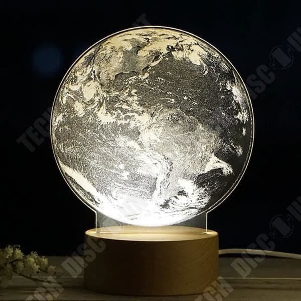 TD® Bordslampa Vintergatan Akryl 3D-mönster LED-ljus Sovrumsdekoration ABS Nattljus 3D Sovrumslampa