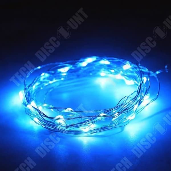 TD® LED-ljus girlandertråd deco USB-festprydnad (blå 5m)
