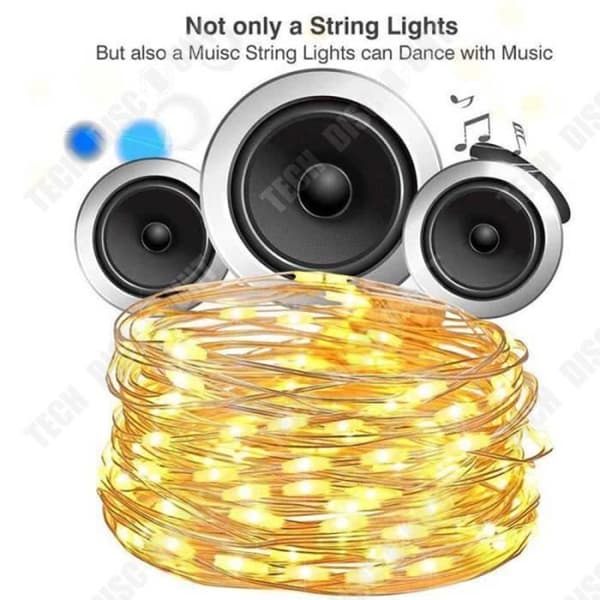 TD® batteridrivna LED-slingor, 5M 50 lysdioder 8 lägen med fjärrkontroll, för trädgård, jul, bröllop, fest (flerfärgad, 2 st)
